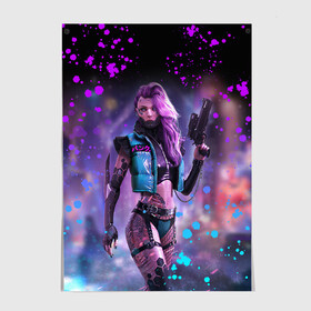 Постер с принтом CYBERPUNK 2077 NEON | КИБЕРПАНК НЕОН (Z) в городе Новоалтайск, 100% бумага
 | бумага, плотность 150 мг. Матовая, но за счет высокого коэффициента гладкости имеет небольшой блеск и дает на свету блики, но в отличии от глянцевой бумаги не покрыта лаком | cd project red | cyberpunk 2077 | demon | keanu reeves | samurai | smile | vi | арасака | ви | демон | киану ривз | киберпанк 2077 | найт сити | самураи | смайл