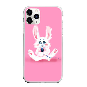 Чехол для iPhone 11 Pro матовый с принтом Милый кролик с микрофоном в городе Новоалтайск, Силикон |  | Тематика изображения на принте: актер | выступление | зайчик | заяц | кроле | кролик | микрофон | певец | певица | талант