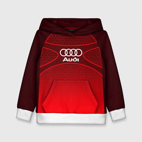 Детская толстовка 3D с принтом AUDI красная сетка в городе Новоалтайск, 100% полиэстер | двухслойный капюшон со шнурком для регулировки, мягкие манжеты на рукавах и по низу толстовки, спереди карман-кенгуру с мягким внутренним слоем | audi | red | red line | ауди | ауди одежда | красная | красная линия | красная решетка радиатора | красная сетка | красный | одежда ауди | паттерн | решетка | решетка радиатора | сетка | сота | соты | текстура