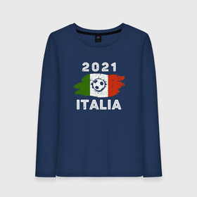 Женский лонгслив хлопок с принтом 2021 Italia в городе Новоалтайск, 100% хлопок |  | football | forza | italia | italy | milan | rome | sport | гол | евро | европа | италия | итальянец | кубок | манчини | милан | рим | спорт | тренер | турист | фанат | футбол | футболист | чемпион
