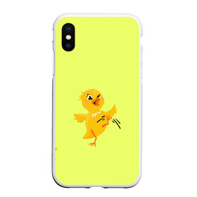 Чехол для iPhone XS Max матовый с принтом Яркий цыпленок в городе Новоалтайск, Силикон | Область печати: задняя сторона чехла, без боковых панелей | курочка | птица | птичка | цыпленок