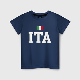 Детская футболка хлопок с принтом Italy Team в городе Новоалтайск, 100% хлопок | круглый вырез горловины, полуприлегающий силуэт, длина до линии бедер | Тематика изображения на принте: football | forza | italia | italy | milan | rome | sport | гол | евро | европа | италия | итальянец | кубок | манчини | милан | рим | спорт | тренер | турист | фанат | футбол | футболист | чемпион