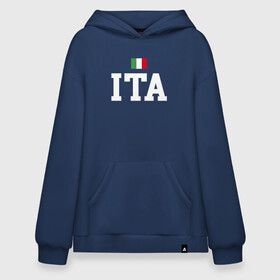 Худи SuperOversize хлопок с принтом Italy Team в городе Новоалтайск, 70% хлопок, 30% полиэстер, мягкий начес внутри | карман-кенгуру, эластичная резинка на манжетах и по нижней кромке, двухслойный капюшон
 | football | forza | italia | italy | milan | rome | sport | гол | евро | европа | италия | итальянец | кубок | манчини | милан | рим | спорт | тренер | турист | фанат | футбол | футболист | чемпион