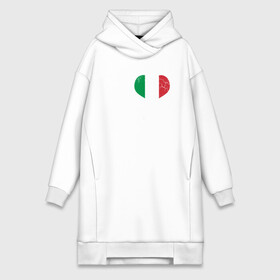 Платье-худи хлопок с принтом I Love Italia в городе Новоалтайск,  |  | football | forza | italia | italy | love | milan | rome | sport | гол | евро | европа | италия | итальянец | кубок | манчини | милан | рим | спорт | тренер | турист | фанат | футбол | футболист | чемпион