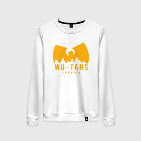 Женский свитшот хлопок с принтом Wu-Tang Forever в городе Новоалтайск, 100% хлопок | прямой крой, круглый вырез, на манжетах и по низу широкая трикотажная резинка  | black | cream | gza | hip hop | method man | music | new york | odb | old school | rap | rza | wu tang | wu tang clan | аудио | винил | ву тэнг | граффити | диджей | кассета | микрофон | музыка | нью йорк | пластинка | рэп | рэпер | хип хоп
