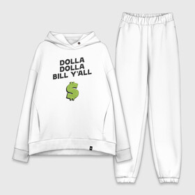 Женский костюм хлопок Oversize с принтом Dolla Bill Yall в городе Новоалтайск,  |  | black | cream | gza | hip hop | method man | music | new york | odb | old school | rap | rza | wu tang | wu tang clan | аудио | винил | ву тэнг | граффити | диджей | кассета | микрофон | музыка | нью йорк | пластинка | рэп | рэпер | хип хоп