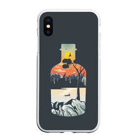 Чехол для iPhone XS Max матовый с принтом Философия  в городе Новоалтайск, Силикон | Область печати: задняя сторона чехла, без боковых панелей | Тематика изображения на принте: бутылка | горы | закат | пейзаж | природа | философия | япония