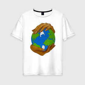 Женская футболка хлопок Oversize с принтом Wu-Tang World в городе Новоалтайск, 100% хлопок | свободный крой, круглый ворот, спущенный рукав, длина до линии бедер
 | black | cream | gza | hip hop | method man | music | new york | odb | old school | rap | rza | wu tang | wu tang clan | аудио | винил | ву тэнг | граффити | диджей | кассета | микрофон | музыка | нью йорк | пластинка | рэп | рэпер | хип хоп