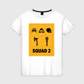 Женская футболка хлопок с принтом Squad 2 в городе Новоалтайск, 100% хлопок | прямой крой, круглый вырез горловины, длина до линии бедер, слегка спущенное плечо | dc | harley quinn | squad | suicide squad | vdkarsvet | король акул | миротворец | миссия навылет | отряд | харли квинн | человек в горошек