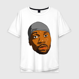 Мужская футболка хлопок Oversize с принтом Masta Killa в городе Новоалтайск, 100% хлопок | свободный крой, круглый ворот, “спинка” длиннее передней части | Тематика изображения на принте: black | cream | gza | hip hop | masta killa | method man | music | new york | odb | old school | rap | rza | wu tang | wu tang clan | аудио | винил | ву тэнг | граффити | диджей | кассета | микрофон | музыка | нью йорк | пластинка | рэп | рэпе