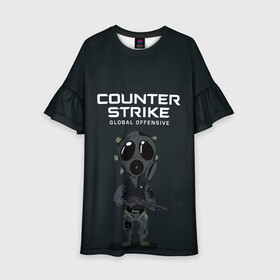 Детское платье 3D с принтом CS GO | COUNTER TERRORIS (Z) в городе Новоалтайск, 100% полиэстер | прямой силуэт, чуть расширенный к низу. Круглая горловина, на рукавах — воланы | astralis | awp | counter strike | cs go | cs go global offensive | cs:go | faze clan | hyper beast | team liquid | астралис | кс го | тим ликвид | фейз клан | хайпер бист