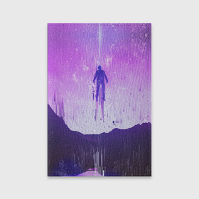 Обложка для паспорта матовая кожа с принтом УЛЕТАЮЩИЙ В КОСМОС | SOUL SPACE (Z) в городе Новоалтайск, натуральная матовая кожа | размер 19,3 х 13,7 см; прозрачные пластиковые крепления | fly | neon | soul | soul space | space | душа | космос | летающий | летящий | мужчина | неон | тело | туловище