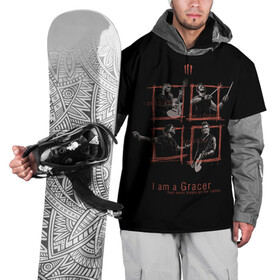 Накидка на куртку 3D с принтом I am a Gracer в городе Новоалтайск, 100% полиэстер |  | alternative | metall | music | rock | three days grace | адам гонтье | альтернатива | металл | музыка | рок | три дэйс грэйс