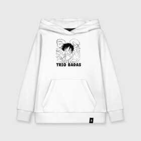 Детская толстовка хлопок с принтом TRIO BADAS One Piece в городе Новоалтайск, 100% хлопок | Круглый горловой вырез, эластичные манжеты, пояс, капюшен | anime | manga | monkey d. luffy | one piece | vinsmoke sanji | zoro roronoa | аниме | большой куш | ван пис | винсмок санджи | вон пис | король пиратов | луфи | луффи | манга | манки д. луффи | пират | ророноа зоро | соломенная шляпа
