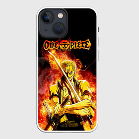 Чехол для iPhone 13 mini с принтом Зоро в огне | One Piece. Большой куш в городе Новоалтайск,  |  | anime | manga | one piece | zoro roronoa | аниме | большой куш | ван пис | великий флот | вон пис | зородзюро | король пиратов | манга | мечник | охотник за головами | охотник на пиратов | пират