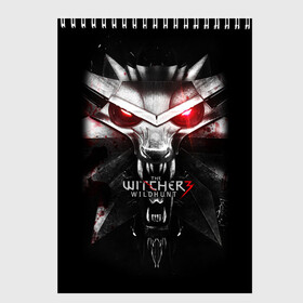 Скетчбук с принтом THE WITCHER LOGO в городе Новоалтайск, 100% бумага
 | 48 листов, плотность листов — 100 г/м2, плотность картонной обложки — 250 г/м2. Листы скреплены сверху удобной пружинной спиралью | Тематика изображения на принте: logo | the witcher | ведьмак | зе витчер | игра | компьютерная игра | лого | логотип