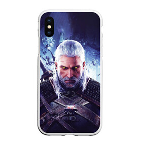 Чехол для iPhone XS Max матовый с принтом THE WITCHER / GERALT OF RIVIA в городе Новоалтайск, Силикон | Область печати: задняя сторона чехла, без боковых панелей | the witcher | ведьмак | геральт | зе витчер | игра | компьютерная игра