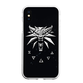 Чехол для iPhone XS Max матовый с принтом THE WITCHER СЕРЫЙ ЛОГОТИП в городе Новоалтайск, Силикон | Область печати: задняя сторона чехла, без боковых панелей | the witcher | ведьмак | зе витчер | игра | компьютерная игра | лого | логотип