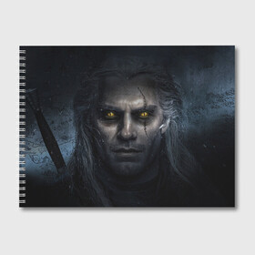 Альбом для рисования с принтом THE WITCHER ГЕРАЛЬТ  GERALT в городе Новоалтайск, 100% бумага
 | матовая бумага, плотность 200 мг. | Тематика изображения на принте: the witcher | ведьмак | геральт | зе витчер | игра | компьютерная игра