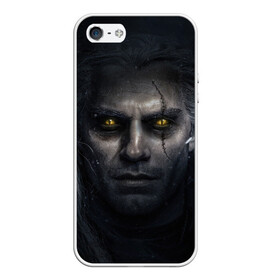 Чехол для iPhone 5/5S матовый с принтом THE WITCHER ГЕРАЛЬТ  GERALT в городе Новоалтайск, Силикон | Область печати: задняя сторона чехла, без боковых панелей | the witcher | ведьмак | геральт | зе витчер | игра | компьютерная игра