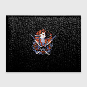 Обложка для студенческого билета с принтом ГеЙша и СамураЙ в городе Новоалтайск, натуральная кожа | Размер: 11*8 см; Печать на всей внешней стороне | девушка | самурай | япония