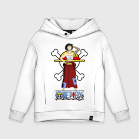 Детское худи Oversize хлопок с принтом Веселый Луффи с повязкой | One Piece в городе Новоалтайск, френч-терри — 70% хлопок, 30% полиэстер. Мягкий теплый начес внутри —100% хлопок | боковые карманы, эластичные манжеты и нижняя кромка, капюшон на магнитной кнопке | anime | manga | monkey d. luffy | one piece | аниме | большой куш | ван пис | вон пис | капитан | король пиратов | луси | луфи | луффи | луффи но уми | луффи таро | манга | манки д. луффи | мугивара | пират | пятый император