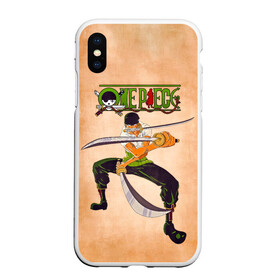 Чехол для iPhone XS Max матовый с принтом Зоро  | One Piece. Большой куш в городе Новоалтайск, Силикон | Область печати: задняя сторона чехла, без боковых панелей | anime | manga | one piece | zoro roronoa | аниме | большой куш | ван пис | великий флот | вон пис | зородзюро | король пиратов | манга | мечник | охотник за головами | охотник на пиратов | пират