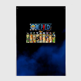 Постер с принтом Пират Соломенной Шляпы | One Piece в городе Новоалтайск, 100% бумага
 | бумага, плотность 150 мг. Матовая, но за счет высокого коэффициента гладкости имеет небольшой блеск и дает на свету блики, но в отличии от глянцевой бумаги не покрыта лаком | anime | manga | monkey d. luffy | one piece | аниме | большой куш | ван пис | вон пис | гол д. роджер | кайдо | король пиратов | луфи | луффи | манга | манки д. луффи | нами | нико робин | пират | портгас д. эйс | ророноа зоро