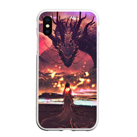 Чехол для iPhone XS Max матовый с принтом ЗМЕЙ ДРАКОНОВИЧ АПОКАЛИСИСОВ в городе Новоалтайск, Силикон | Область печати: задняя сторона чехла, без боковых панелей | Тематика изображения на принте: арт | девушка | дракон | змея | монстр | фентези | чудовище