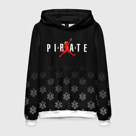 Мужская толстовка 3D с принтом PIRATE AIR One Piece в городе Новоалтайск, 100% полиэстер | двухслойный капюшон со шнурком для регулировки, мягкие манжеты на рукавах и по низу толстовки, спереди карман-кенгуру с мягким внутренним слоем. | anime | manga | monkey d. luffy | one piece | аниме | баскетбол | баскетболист | большой куш | ван пис | вон пис | джордан | капитан | король пиратов | лого | логотип | луси | луфи | луффи | манга | манки д. луффи | мугивара