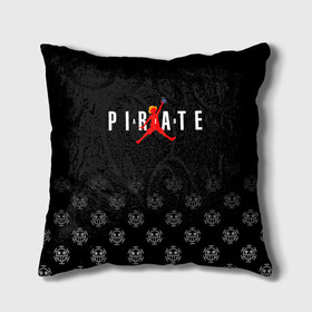 Подушка 3D с принтом PIRATE AIR One Piece в городе Новоалтайск, наволочка – 100% полиэстер, наполнитель – холлофайбер (легкий наполнитель, не вызывает аллергию). | состоит из подушки и наволочки. Наволочка на молнии, легко снимается для стирки | anime | manga | monkey d. luffy | one piece | аниме | баскетбол | баскетболист | большой куш | ван пис | вон пис | джордан | капитан | король пиратов | лого | логотип | луси | луфи | луффи | манга | манки д. луффи | мугивара