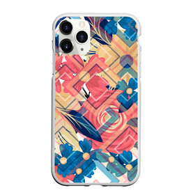 Чехол для iPhone 11 Pro Max матовый с принтом ЦветЫ в КвадратаХ в городе Новоалтайск, Силикон |  | Тематика изображения на принте: квадраты | лето | цветы