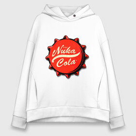 Женское худи Oversize хлопок с принтом Nuka Cola | Fallout в городе Новоалтайск, френч-терри — 70% хлопок, 30% полиэстер. Мягкий теплый начес внутри —100% хлопок | боковые карманы, эластичные манжеты и нижняя кромка, капюшон на магнитной кнопке | fallout | fallout 4 | fallout кола | fallout крышечка | nuka cola | крышечка ядер колы | фалаут кола | фаллаут кола | ядер кола | ядерная кола