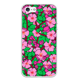 Чехол для iPhone 5/5S матовый с принтом Цветы Сакуры, Sakura в городе Новоалтайск, Силикон | Область печати: задняя сторона чехла, без боковых панелей | cherry | flowers | japan | pink | sakura | summer | азия | бутоны | вишня | девушкам | деревья | лепестки | лето | листья | нарисованные цветы | природа | розовые цветы | сад | сакура | сакура вишня | сакура цветок