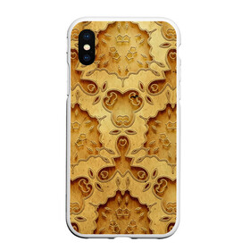 Чехол для iPhone XS Max матовый с принтом 3D резьба по дереву в городе Новоалтайск, Силикон | Область печати: задняя сторона чехла, без боковых панелей | 3d | 3д | абстракция | вырезка | дерево | деревянная | паттерн | текстуры | узоры