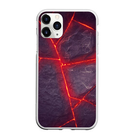 Чехол для iPhone 11 Pro Max матовый с принтом ЛАВА ПОД ПЛИТОЙ в городе Новоалтайск, Силикон |  | лава | неон | плиты | текстура | трещина
