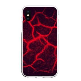 Чехол для iPhone XS Max матовый с принтом КРОВАВЫЕ ТРЕЩИНЫ в городе Новоалтайск, Силикон | Область печати: задняя сторона чехла, без боковых панелей | иллюстрация | кровь | неон | раны | текстура | трещина