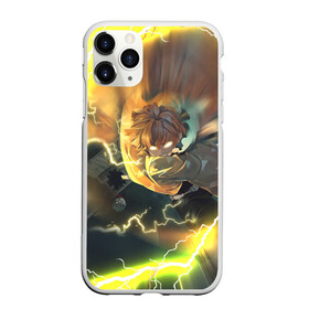 Чехол для iPhone 11 Pro Max матовый с принтом ZENITSU | ЗЕНИТСУ | ЛОГО (+спина) в городе Новоалтайск, Силикон |  | demon slayer | kimetsu no yaiba | nezuko | shinobu | slayer | tanjiro | zenitsu | гию томиока | зенитсу | зенитцу | зеницу | иноске хашибира | клинок рассекающий демонов | незуко | танджиро | шинобу кочо