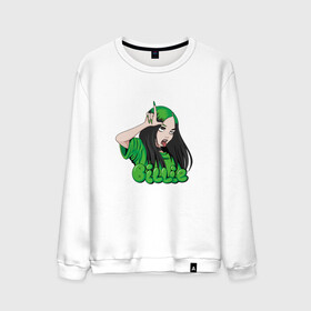 Мужской свитшот хлопок с принтом BILLIE EILISH в городе Новоалтайск, 100% хлопок |  | bad guy | billie | billie eilish | instagram | lovely | shazam | spotify | vk | youtube | били | били айлиш | бэд гай | вк | инстаграм | исполнитель | ловели | музыка | музыкант | певица | спотифай | шазам | ютуб