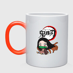 Кружка хамелеон с принтом Незуко | Kimetsu No Yaiba (Z) в городе Новоалтайск, керамика | меняет цвет при нагревании, емкость 330 мл | Тематика изображения на принте: demon slayer | kimetsu no yaiba | nezuko | slayer | tanjiro | клинок рассекающий демонов | незуко | танджиро | шинобу кочо
