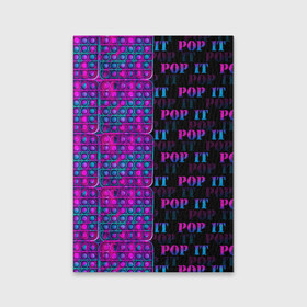 Обложка для паспорта матовая кожа с принтом POP it NEON в городе Новоалтайск, натуральная матовая кожа | размер 19,3 х 13,7 см; прозрачные пластиковые крепления | neon | pop it | антистресс | игрушка | неон | поп ит | пузырчатая плёнка | пупырка