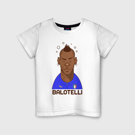 Детская футболка хлопок с принтом Balotelli в городе Новоалтайск, 100% хлопок | круглый вырез горловины, полуприлегающий силуэт, длина до линии бедер | balotelli | football | forza | italia | italy | milan | rome | sport | балотелли | гол | евро | европа | италия | итальянец | кубок | манчини | милан | рим | спорт | тренер | турист | фанат | футбол | футболист | чемпион