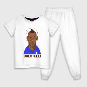 Детская пижама хлопок с принтом Balotelli в городе Новоалтайск, 100% хлопок |  брюки и футболка прямого кроя, без карманов, на брюках мягкая резинка на поясе и по низу штанин
 | balotelli | football | forza | italia | italy | milan | rome | sport | балотелли | гол | евро | европа | италия | итальянец | кубок | манчини | милан | рим | спорт | тренер | турист | фанат | футбол | футболист | чемпион