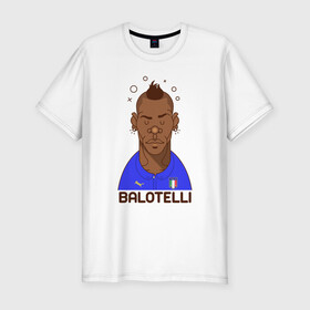 Мужская футболка хлопок Slim с принтом Balotelli в городе Новоалтайск, 92% хлопок, 8% лайкра | приталенный силуэт, круглый вырез ворота, длина до линии бедра, короткий рукав | balotelli | football | forza | italia | italy | milan | rome | sport | балотелли | гол | евро | европа | италия | итальянец | кубок | манчини | милан | рим | спорт | тренер | турист | фанат | футбол | футболист | чемпион