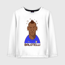 Детский лонгслив хлопок с принтом Balotelli в городе Новоалтайск, 100% хлопок | круглый вырез горловины, полуприлегающий силуэт, длина до линии бедер | balotelli | football | forza | italia | italy | milan | rome | sport | балотелли | гол | евро | европа | италия | итальянец | кубок | манчини | милан | рим | спорт | тренер | турист | фанат | футбол | футболист | чемпион
