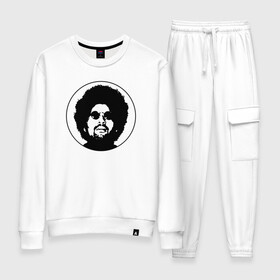 Женский костюм хлопок с принтом GTAO DJ MOODYMANN в городе Новоалтайск, 100% хлопок | на свитшоте круглая горловина, мягкая резинка по низу. Брюки заужены к низу, на них два вида карманов: два 