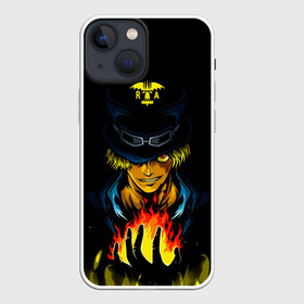Чехол для iPhone 13 mini с принтом Сабо | Революционная армия | One Piece в городе Новоалтайск,  |  | anime | manga | one piece | ra | revolutionary army | sabo | аниме | балтиго | бандит | большой куш | в шляпе с очками | ван пис | вон пис | знать | королевство камабакка | луси | манга | начальник штаба | пират | ра