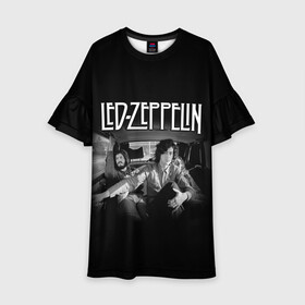 Детское платье 3D с принтом Led Zeppelin в городе Новоалтайск, 100% полиэстер | прямой силуэт, чуть расширенный к низу. Круглая горловина, на рукавах — воланы | british | england | folk | hardcore | hardrock | led zeppelin | metal | music | punk | retro | rock | usa | гранж | джимми пейдж | лед цеппелин | метал | музыка | панк | ретро | роберт плант | рок | сша | фолк