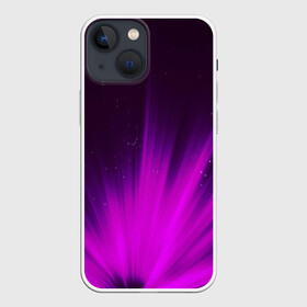 Чехол для iPhone 13 mini с принтом СИРЕНЬЕВЫЕ ЛУЧИ в городе Новоалтайск,  |  | блеск | луч | свечение | сирень | тексиура | ультрофиолет | яркость