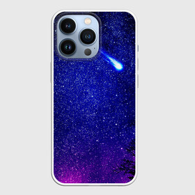 Чехол для iPhone 13 Pro с принтом ПОЛЁТ КОМЕТЫ в городе Новоалтайск,  |  | Тематика изображения на принте: вселенная | звёзды | комета | млечныйпуть | небо | ночь | сияние